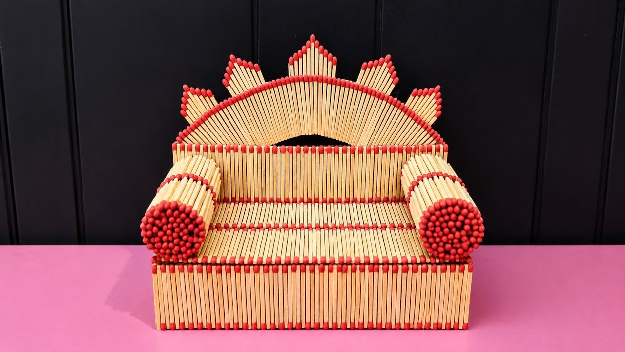 Sofa With Match Stick / DIY Match Stick Craft ideas