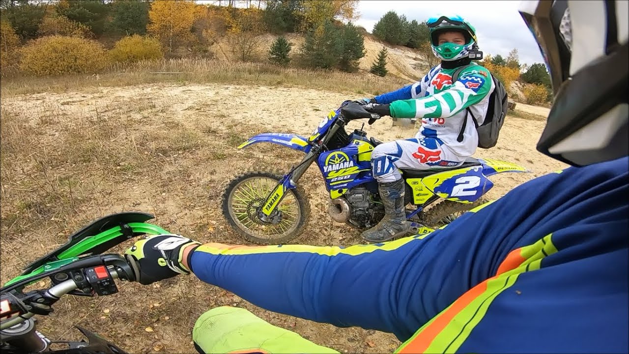 Na pískovně s Petrem - Dáckův endurovlog 10/21, klx650 and yz250 enduro