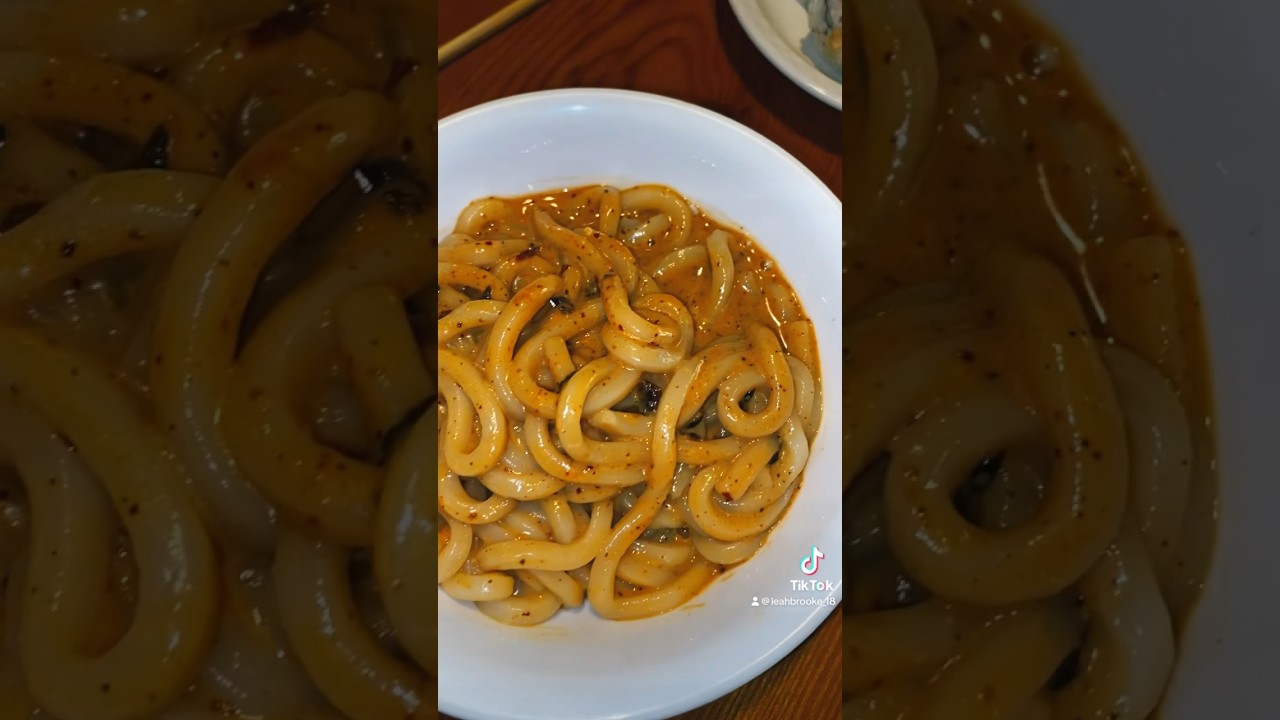 Sanuki Udon! (With a side of sushi from the day before!) 🔥🍜🍣🍙🍚#sanuki #reel #udonnoodles