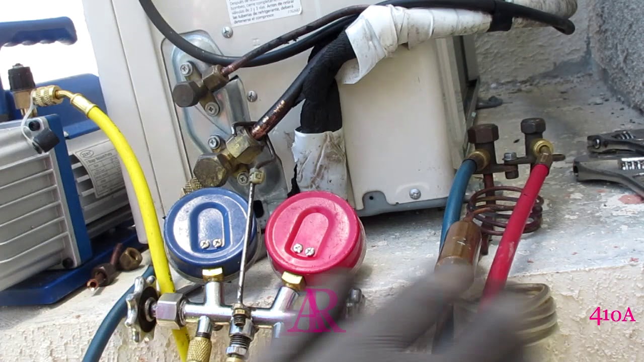 COMO SE CARGA GAS REFRIGERANTE 410A,CON VÁLVULA DIFUSORA CASERA