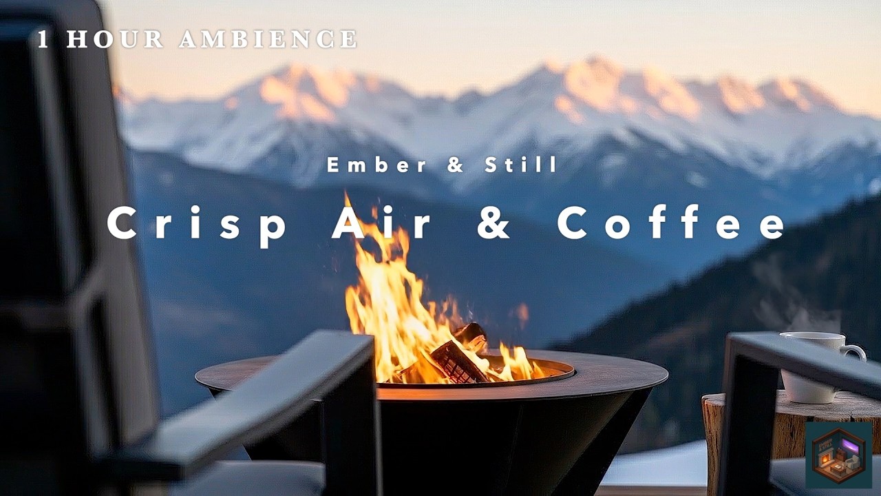 Cozy Morning Glamping | Relaxing Fire Sounds & Lo-Fi Music for Focus, Wake Up | 1 Hour