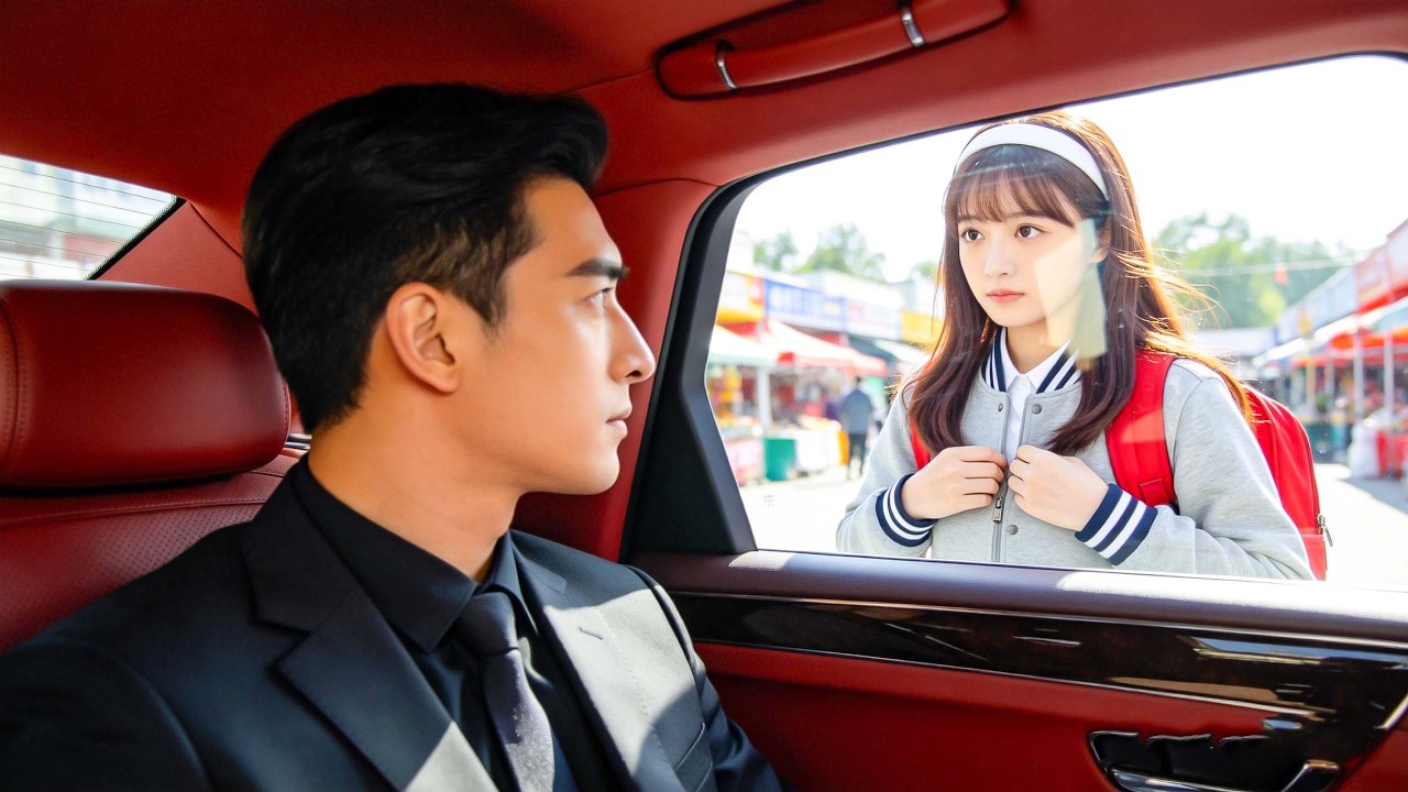 車の窓で下着を直す少女—それを見たCEOが一目惚れしてしまう