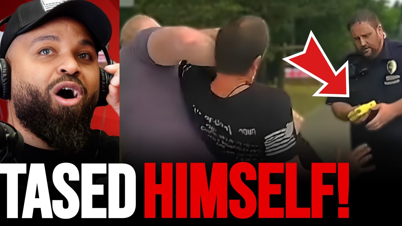 Rookie Cop Accidentally Tases Himself During Arrest