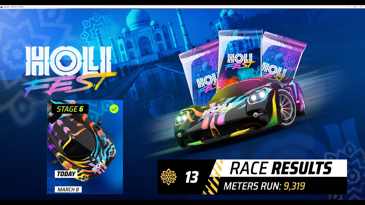 Asphalt Legends | Holi Fest | Stage 6 - March 8 | März 8 |  Pagani Utopia Coupe | Best Score 13