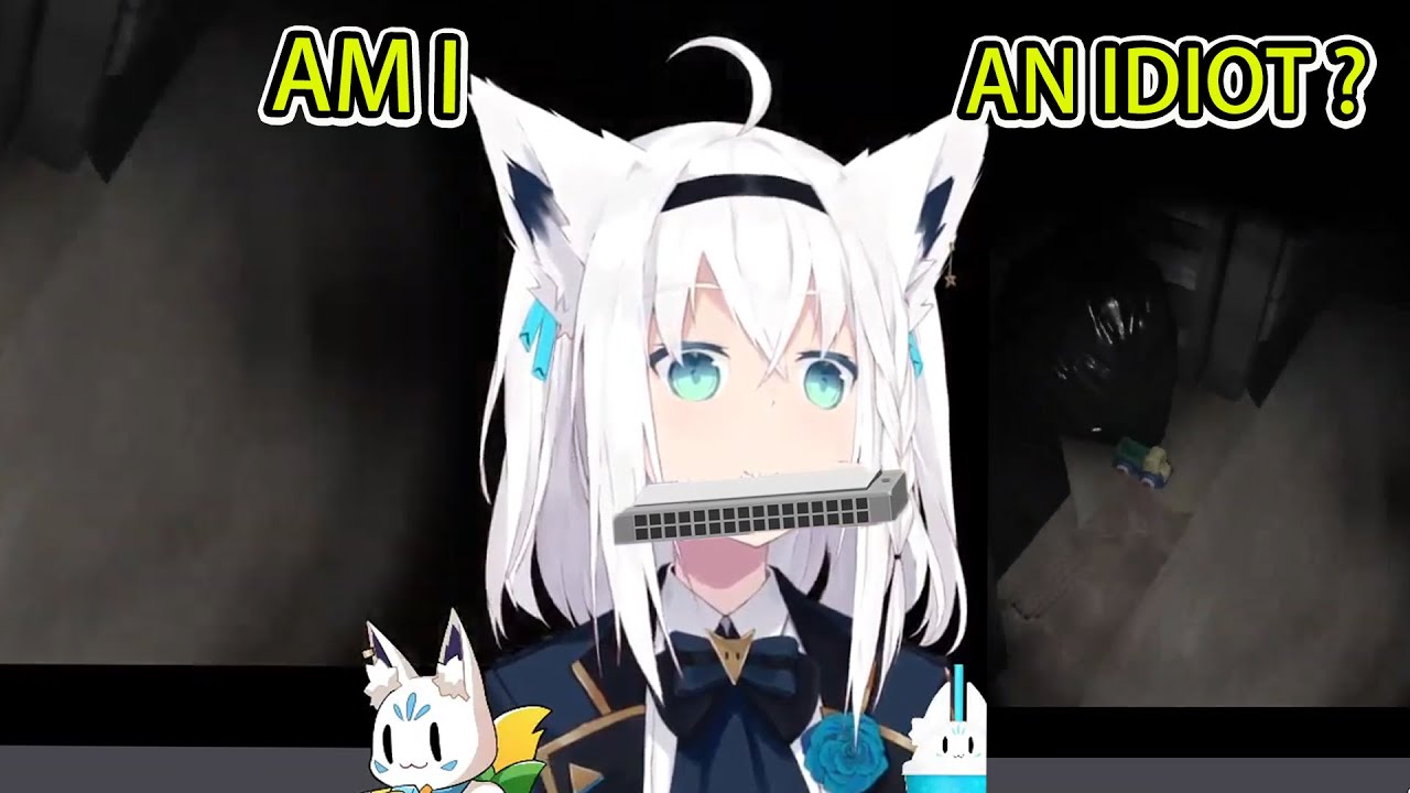 Fubuki challenge harmonica horror game again, but this time she loses her sanity [Hololive Eng Sub]