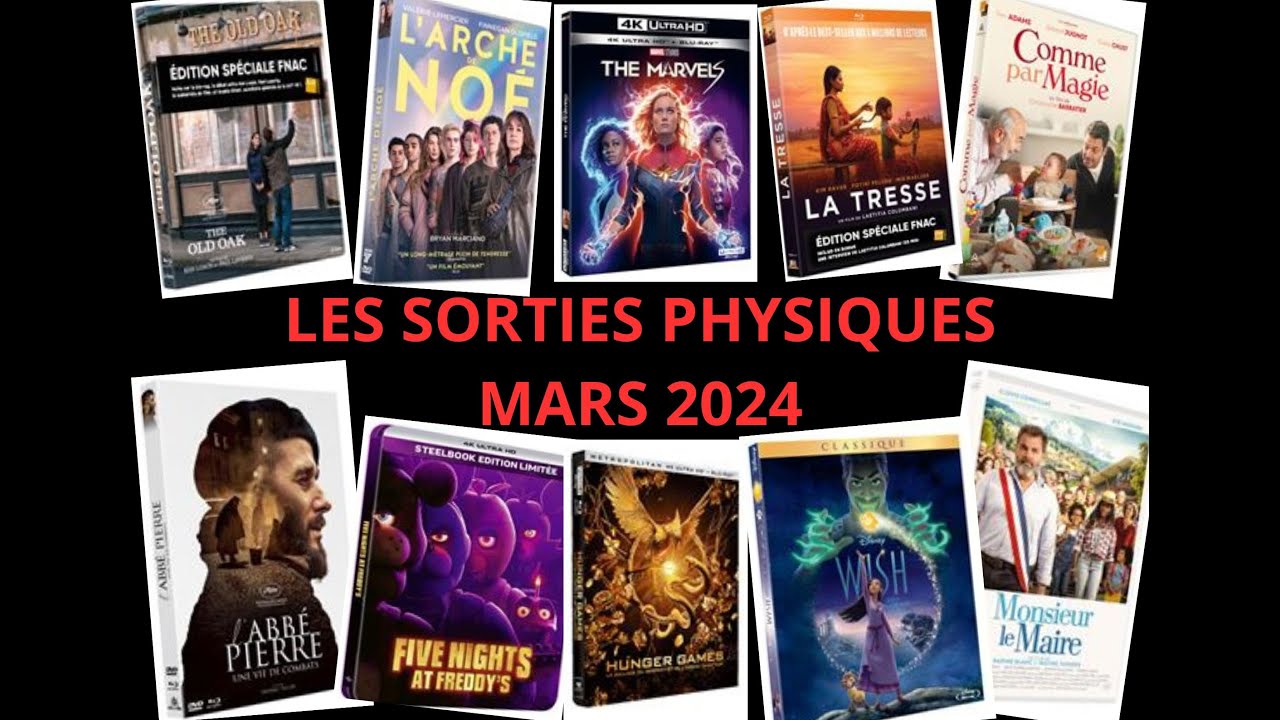 Sorties physiques Mars 2024 (DVD, Blu ray, 4K, Steelbook, collector...)