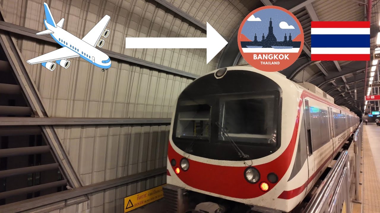 Full Trip Bangkok Suvarnabhumi Airport to Downtown (Immigration, SIM Card, ATM, Train Ride & MRT)