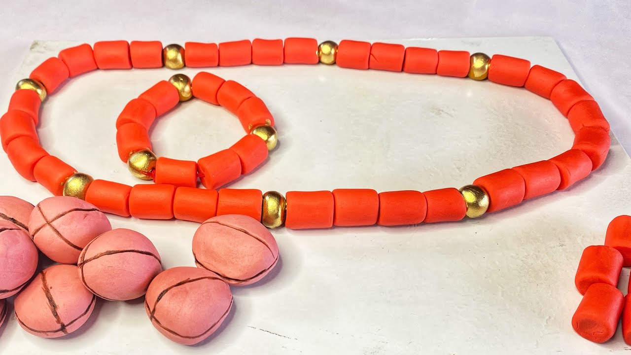 How to make fondant coral beads / Traditional beads and kola nuts/ Traditional marriage cake toppers