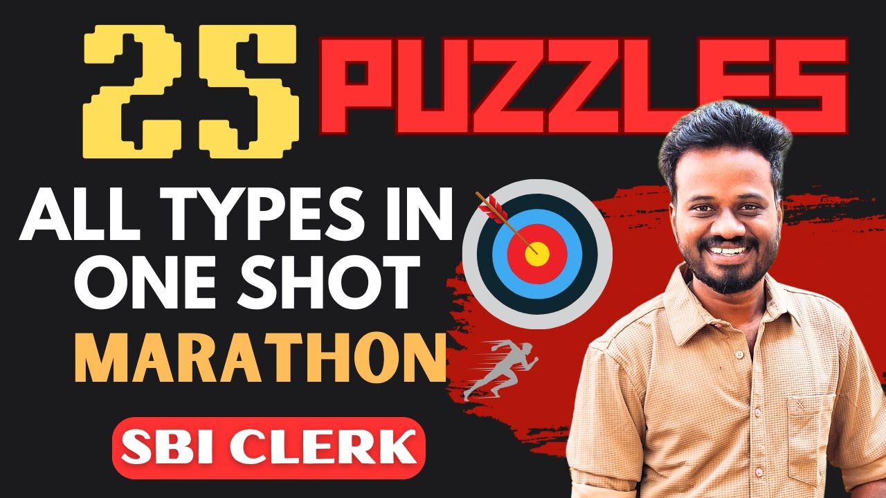 SBI Clerk 2025 | Reasoning | 25 All Type Of Seating & Puzzle | Best Approach Method  | By Mani Sir