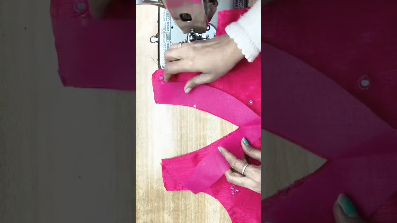 V leaf neck line cutting 
