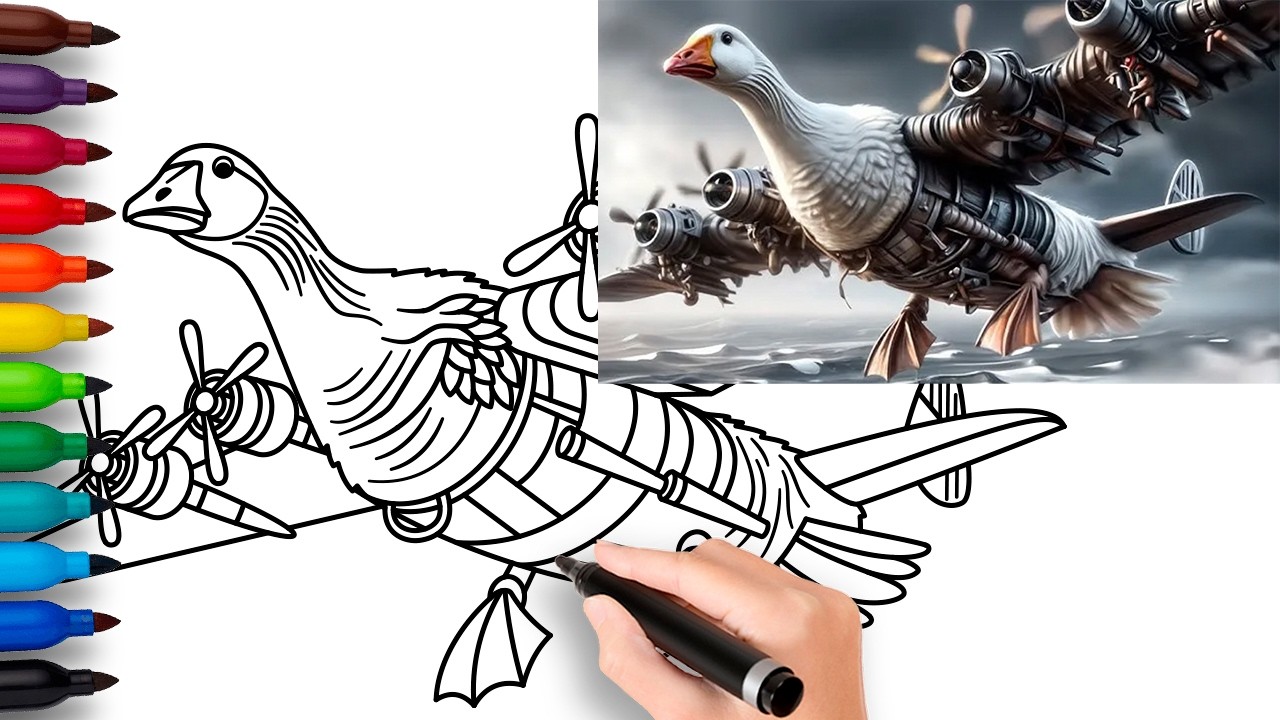 HOW TO DRAW BOMBOMBINI GUSINI | Italian Brainrot Animals - Easy Step by Step Drawing