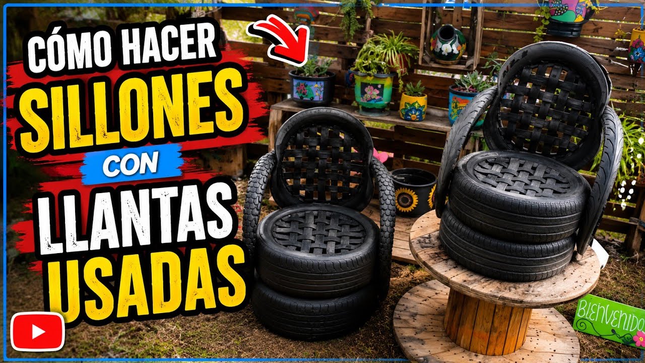 Cómo elaborar sillones con llantas usadas.