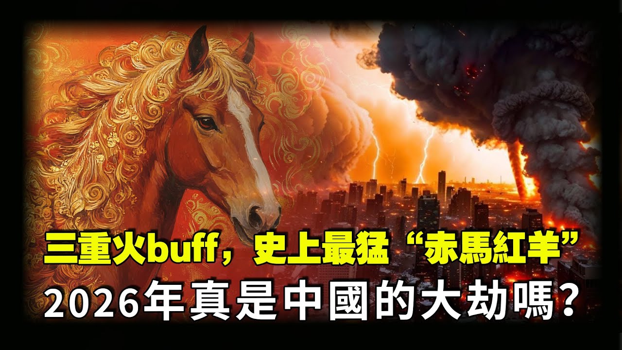 60年一次的赤馬紅羊大劫，撞上九紫離火大運，三重火buff，這次真的會比以往更猛嗎？2026年，將會是中國的大劫嗎？我們普通人該怎麽辦？【公元前後】