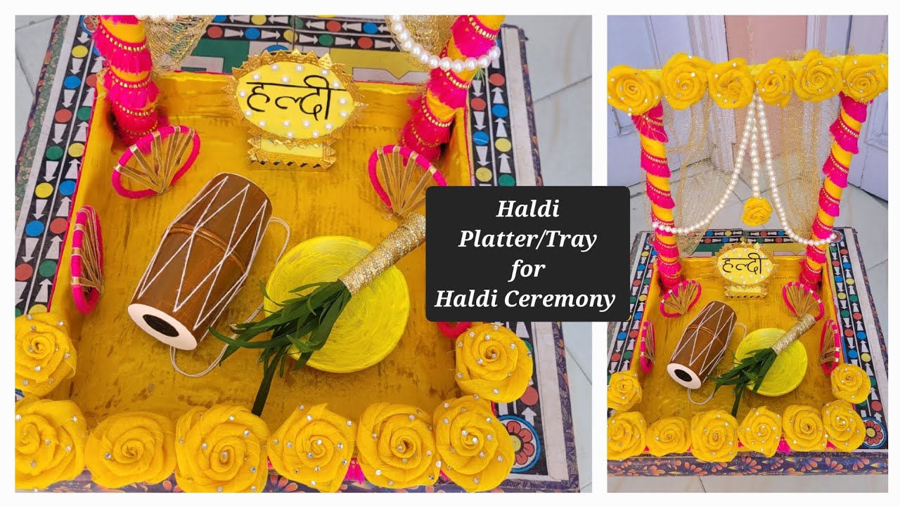 Haldi Platter for Haldi ceremony #viral #trending #crafternik #diy #haldi #marriage #youtube #like