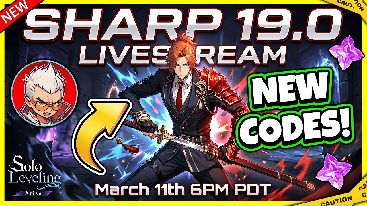 NEW CODES & SUGIMOTO REIJI REVEAL! UPDATE CONTENT! SHARP STREAM! NEW HUNTER! [Solo Leveling: Arise]