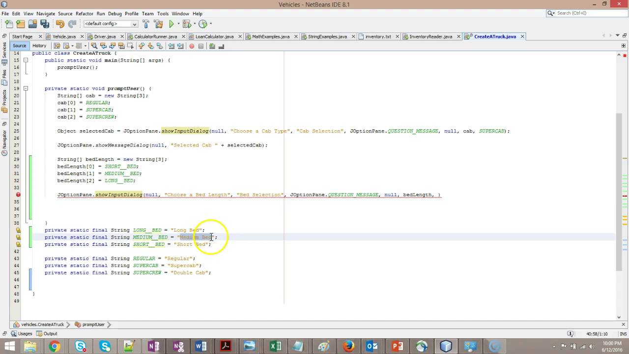 Simple nested if test and JOptionPane in Java