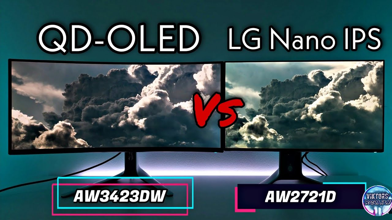 AW3423DW против AW2721D Alienware QD-OLED против LG Nano IPS