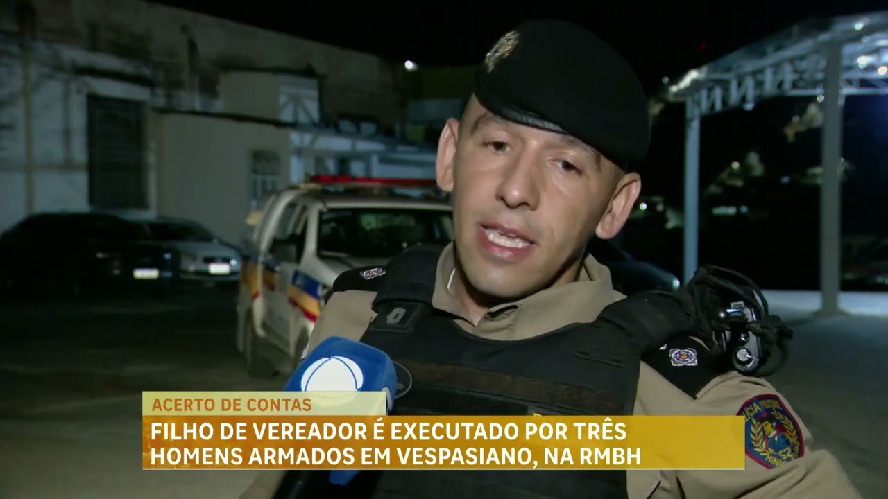 Filho de vereador é executado por três homens armados em Vespasiano (MG)