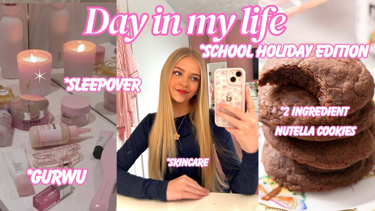 DAY IN MY LIFE| sleepover | TikTok cookies 🛏️🍪💗