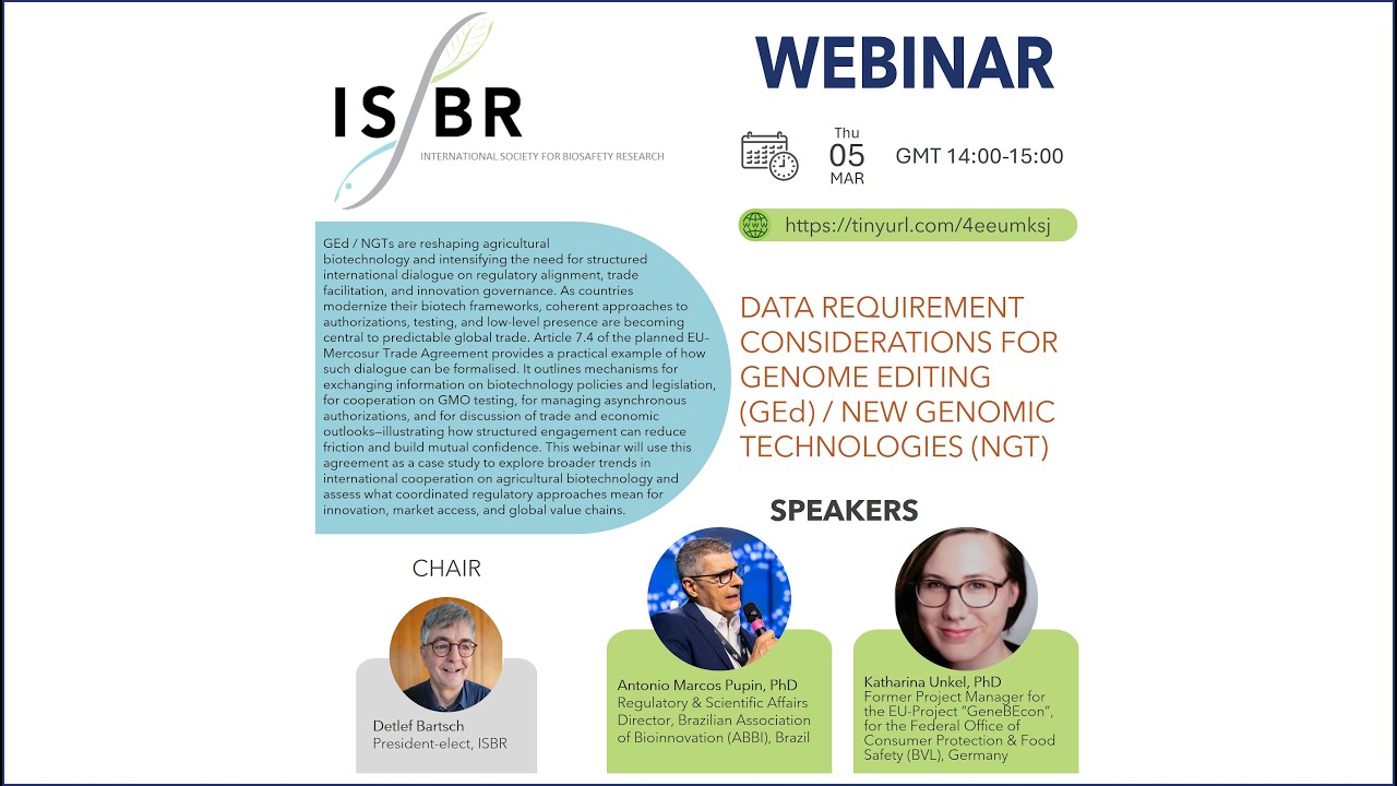 ISBR Webinar 5Mar26: Data requirement considerations for GEd/NGTs