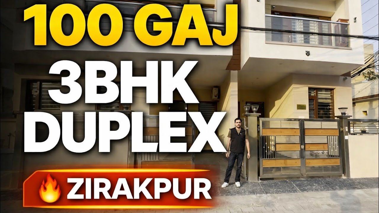 HOUSE FOR SALE IN ZIRAKPUR | 100GAJ 3BHK DUPLEX FOR SALE IN ZIRAKPUR