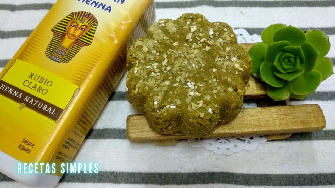 Shampoo sólido de henna // Mantiene el color con reflejos // Recetas Simples