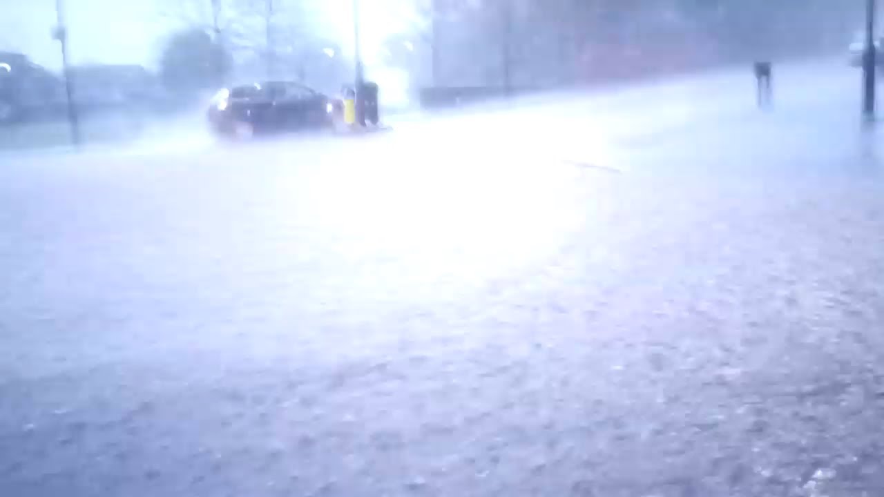 Lightning and flash flooding Southampton - April 21st 2018