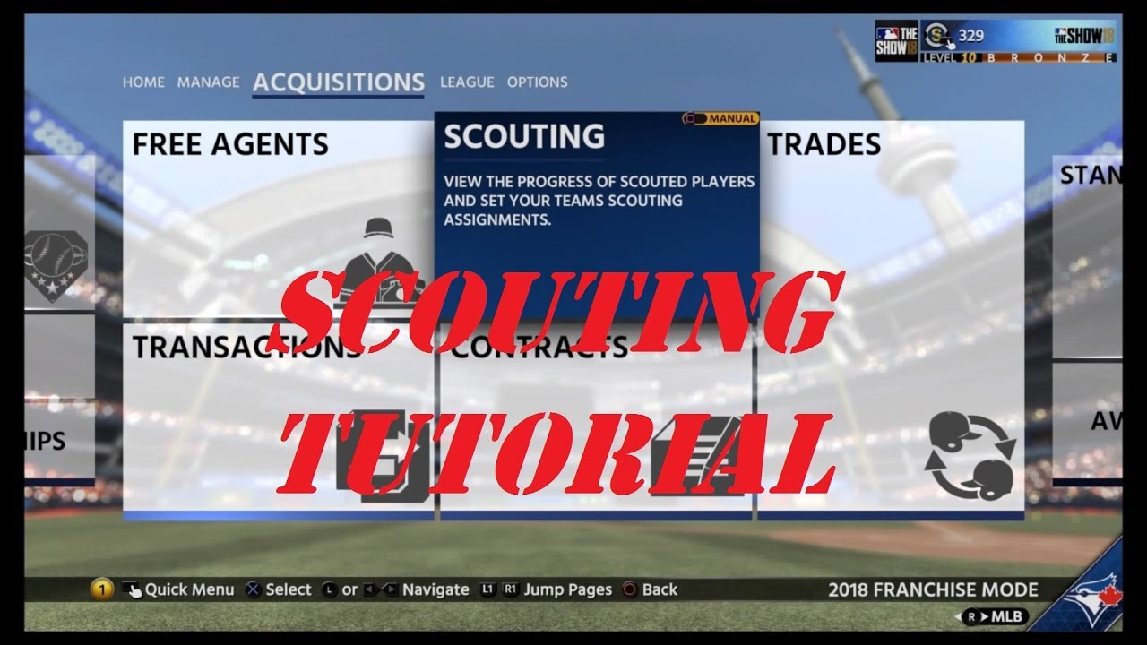 MLB The Show 18, Franchise Scouting Tutorial