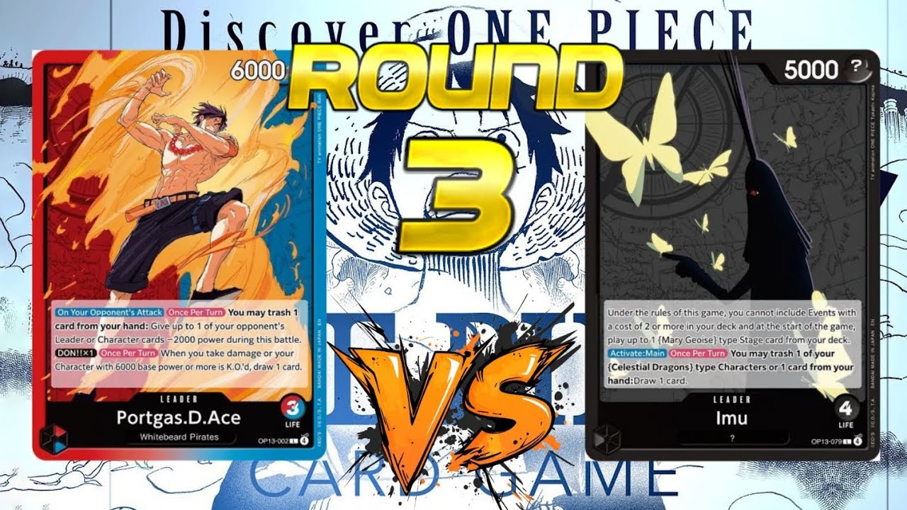 (OP13)🔴🔵Portgas D. Ace vs ⚫️Imu (Round 3 - Local Tournament OP13) // One Piece TCG