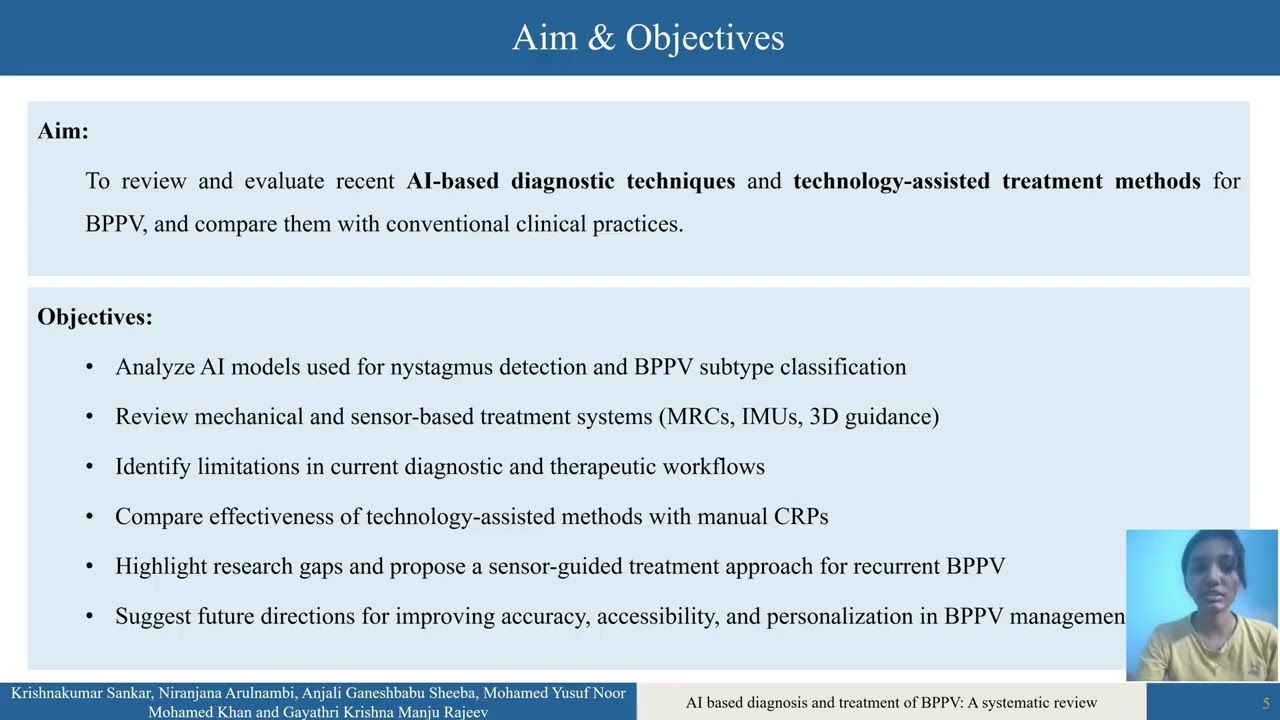 ICDTDE2025 – 468 – AI-based diagnosis and treatment of BPPV: A systematic review