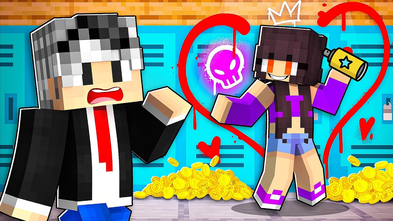 Okulun SERSERİ ZENGİN KIZI Bana AŞIK OLDU - Minecraft