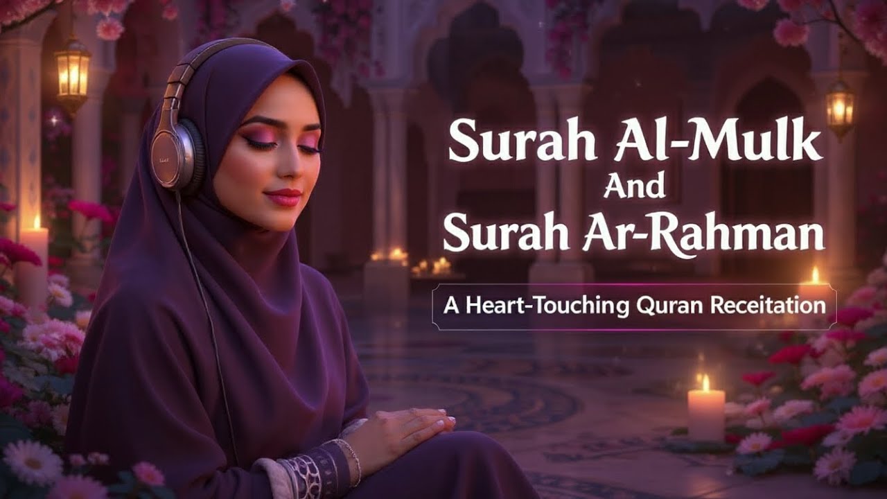 Surah Al_Mulk & Surah AR-Rahman Full || By Woman Voice With Arabic Text (HD)| Episode 0001