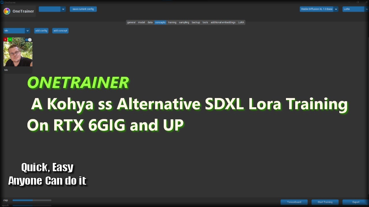 Onetrainer a kohya ss alternative SDXL Lora Training on RTX 6GIG and UP