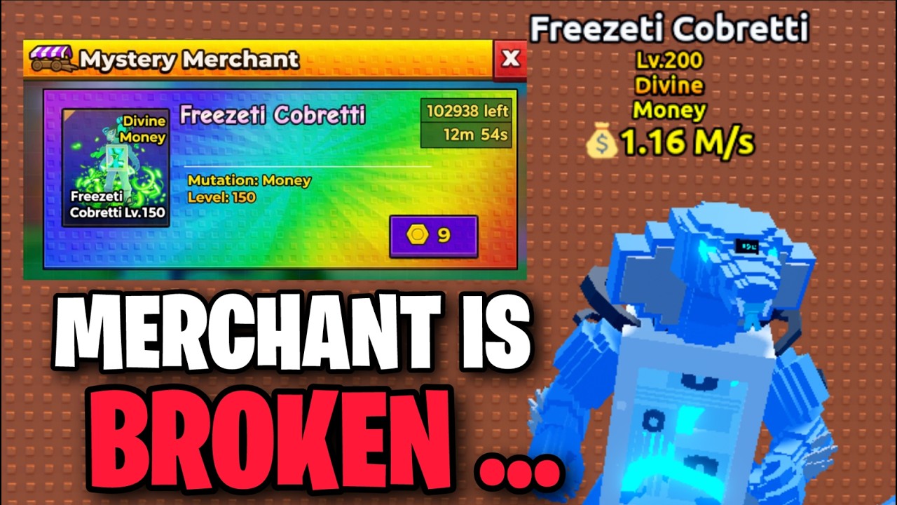 THE MYSTERY MERCHANT IS GIVING US FREEZETI COBRETTI FOR.......