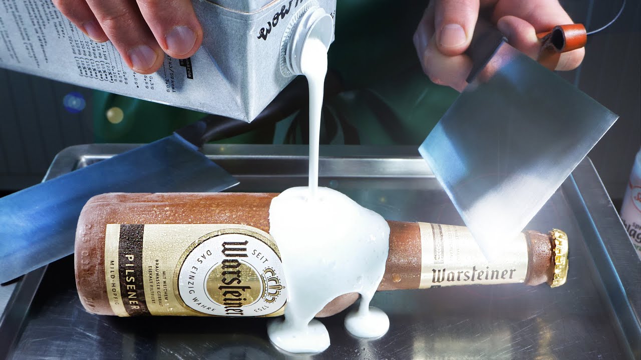 Surprising Beer Bottle Ice Cream Rolls 🎧