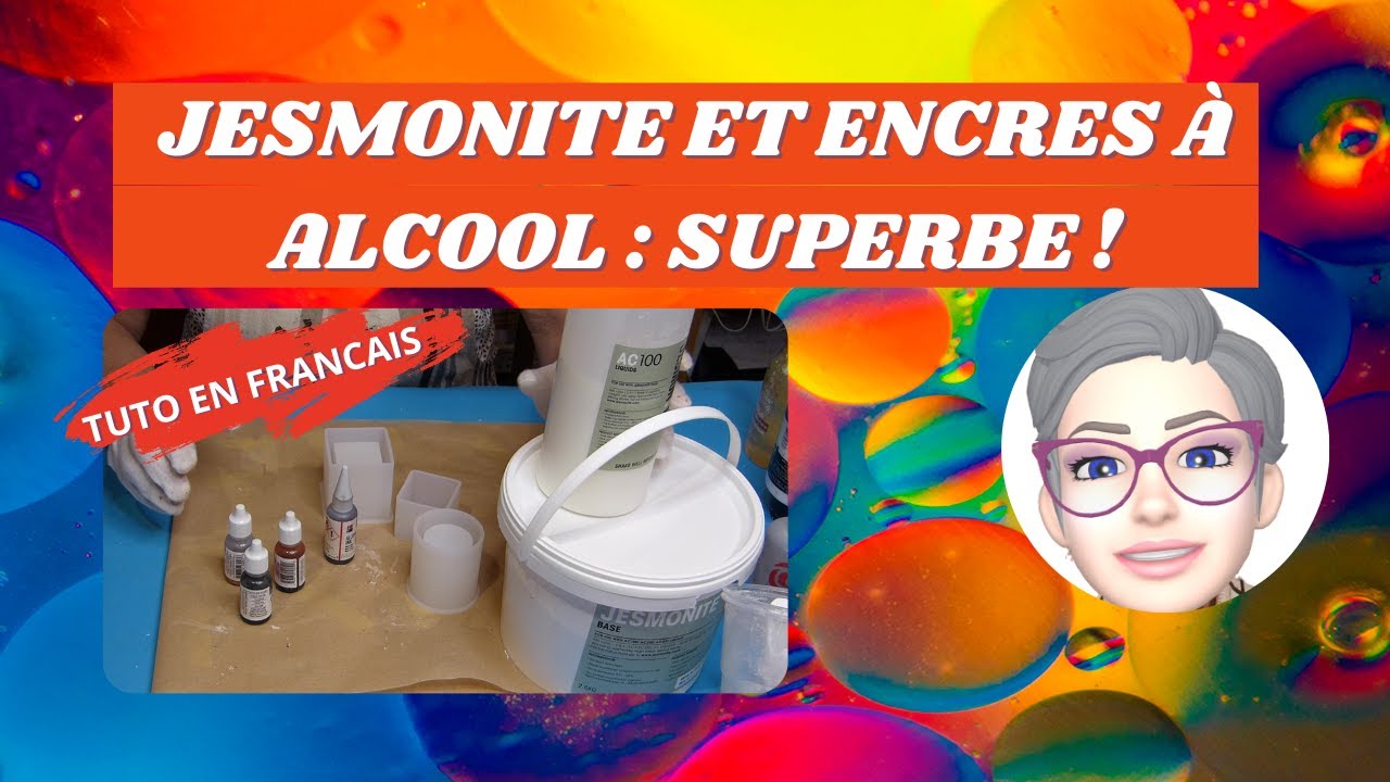 Jesmonite et encres à alcool ! Superbe résultat ! A voir !#255