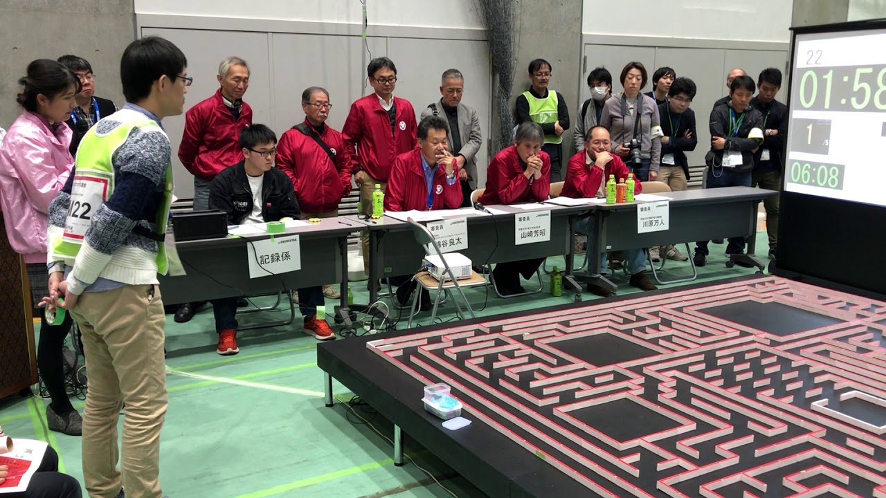 2019 Japan halfsize micromouse 1st prize- Fantom2nd search run, by 松井 祐樹