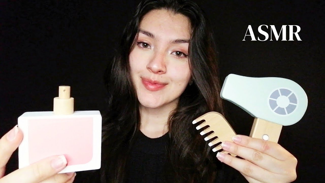 ASMR Atención personal con SET de MADERA✨ Cabello y Skin care