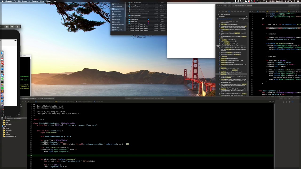 Snapkit install Horizontal and Vertical ScrollView