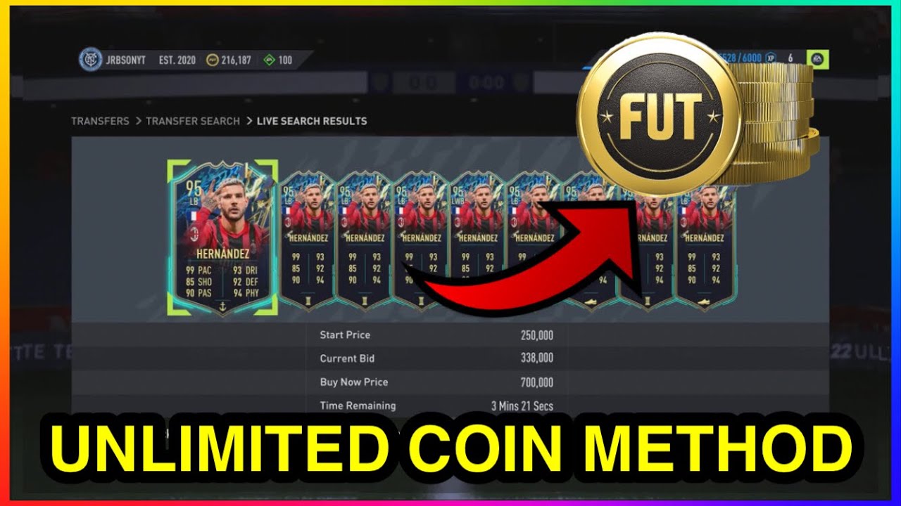 *NEW* UNLIMITED COIN METHOD IN FIFA 22 ULTIMATE TEAM | FIFA 22 SNIPING FILTER