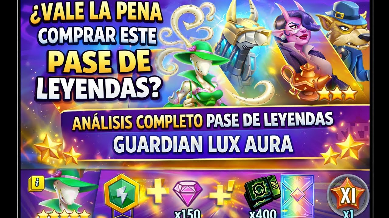 ¿REALMENTE VALE LA PENA el Pase de Leyendas de Guardian Lux Aura? ANALISIS COMPLETO PASE DE LEYENDAS