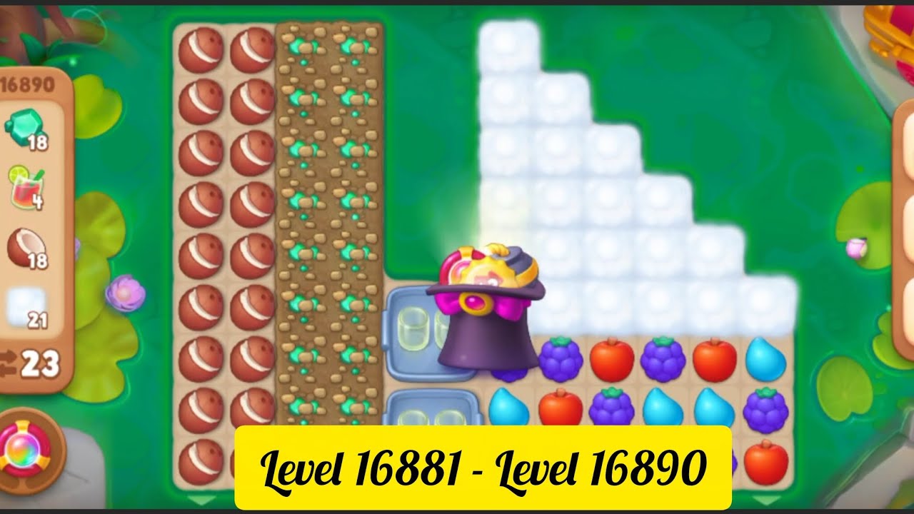 Gardenscapes ( Level 16881 - Level 16890 ) - All Puzzles - Gameplay