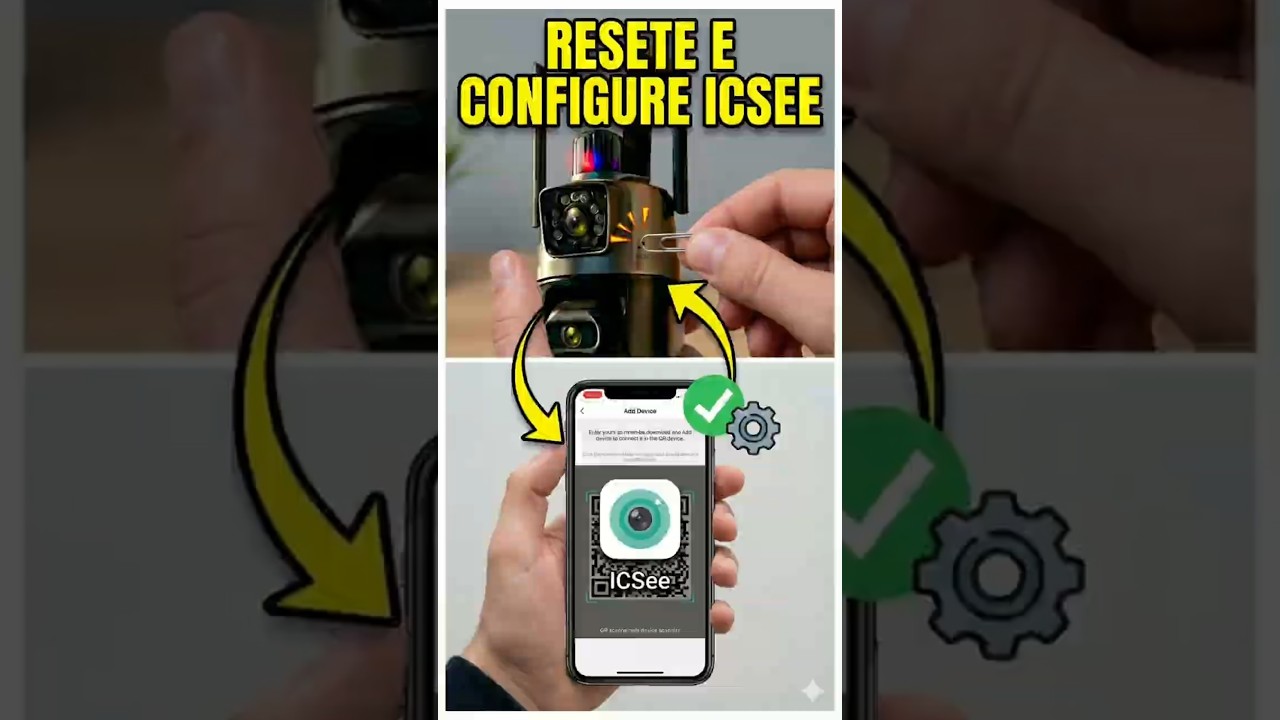 Como restaurar as configurações de fábrica e configurar sua Câmera de Segurança WIFI