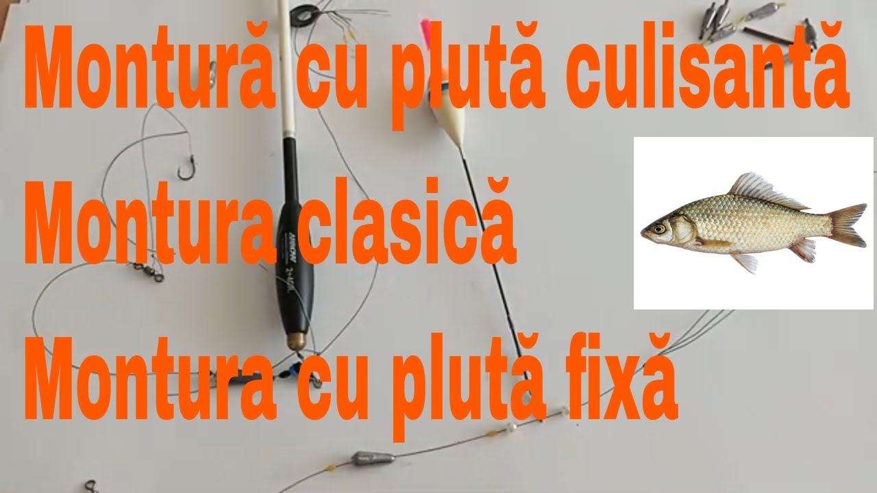 Tutorial realizare monturi cu  pluta culisantă pentru pescuit pe ape adânci