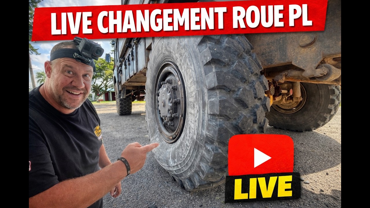 Réparation d’une roue en live sur un poids Lourd #michelin #live #mecanique