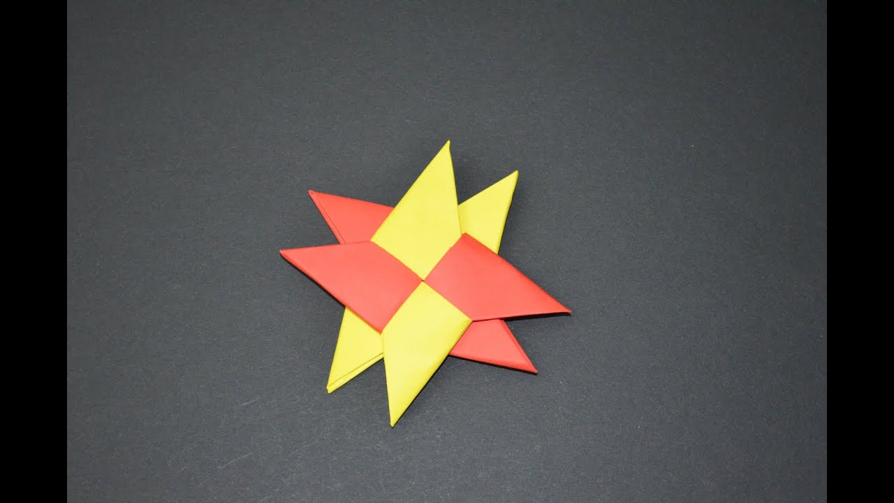 Como hacer una estrella ninja de papel – Shuriken de Papel - Estrella Ninja