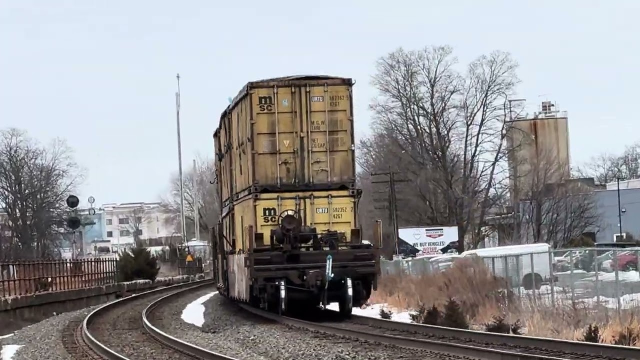 NS 3631 leads a intermodal past bound brook NJ