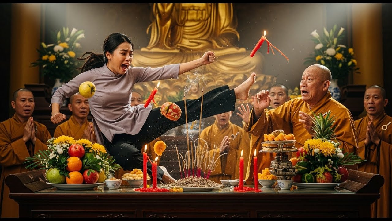 Cô Gái Đạp Đổ Bàn Thờ Khi Sư Trụ Trì Đang Làm Lễ Cầu Siêu Cho Gia Đình Và Cái Kết Đầy Bất Ngờ