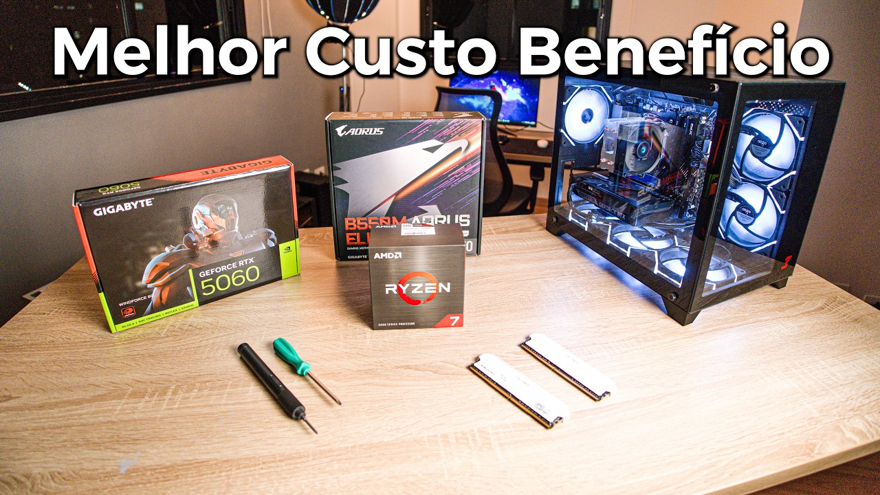 (POV) Montando um PC GAMER de 6000 Reais pra RODAR TUDO!!!! Ryzen 7 5700x + RTX 5060