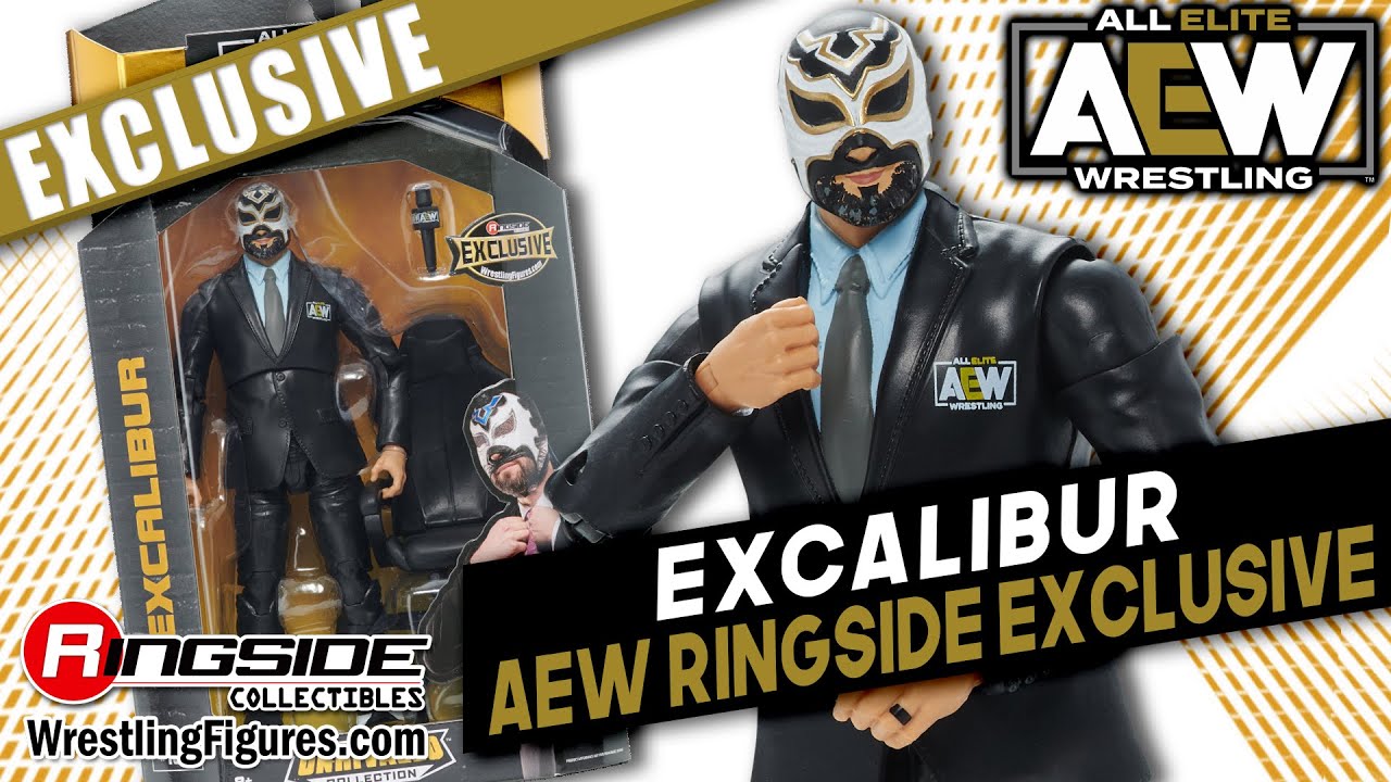 AEW Figure Insider: Excalibur (Announcer) Ringside Exclusive Wrestling Action Figure from Jazwares!